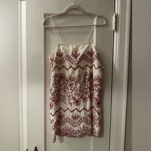 Zara | Summer Floral Embroidered Dress | Size S